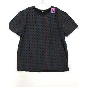 The Lyte Couture Reflective Iridescent Geometric Rave T-Shirt Mens XL New